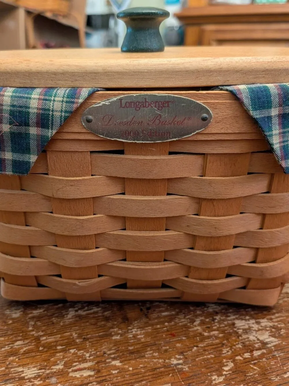 Longaberger Dresden Tour Basket 2000 combo signed by 4 family members